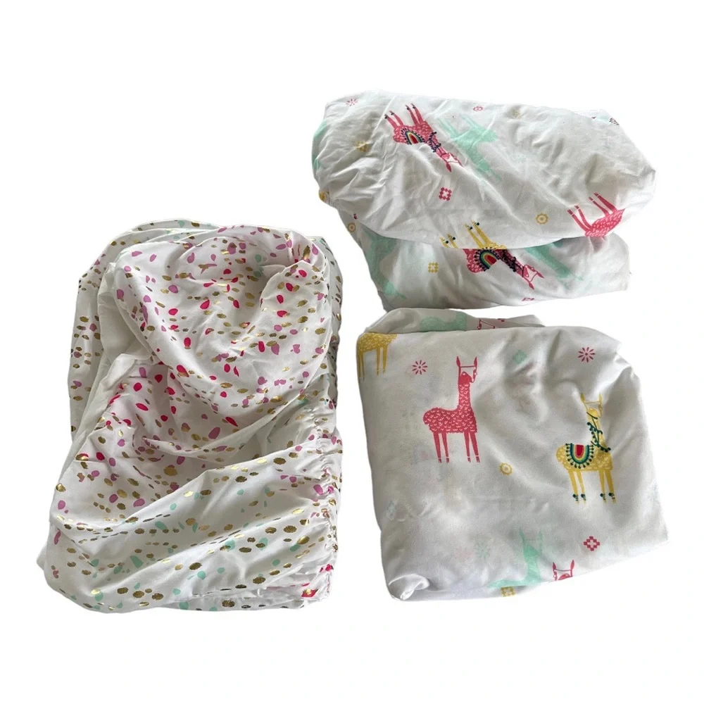 Pillowfort Laughing Llamas Microfiber sheets